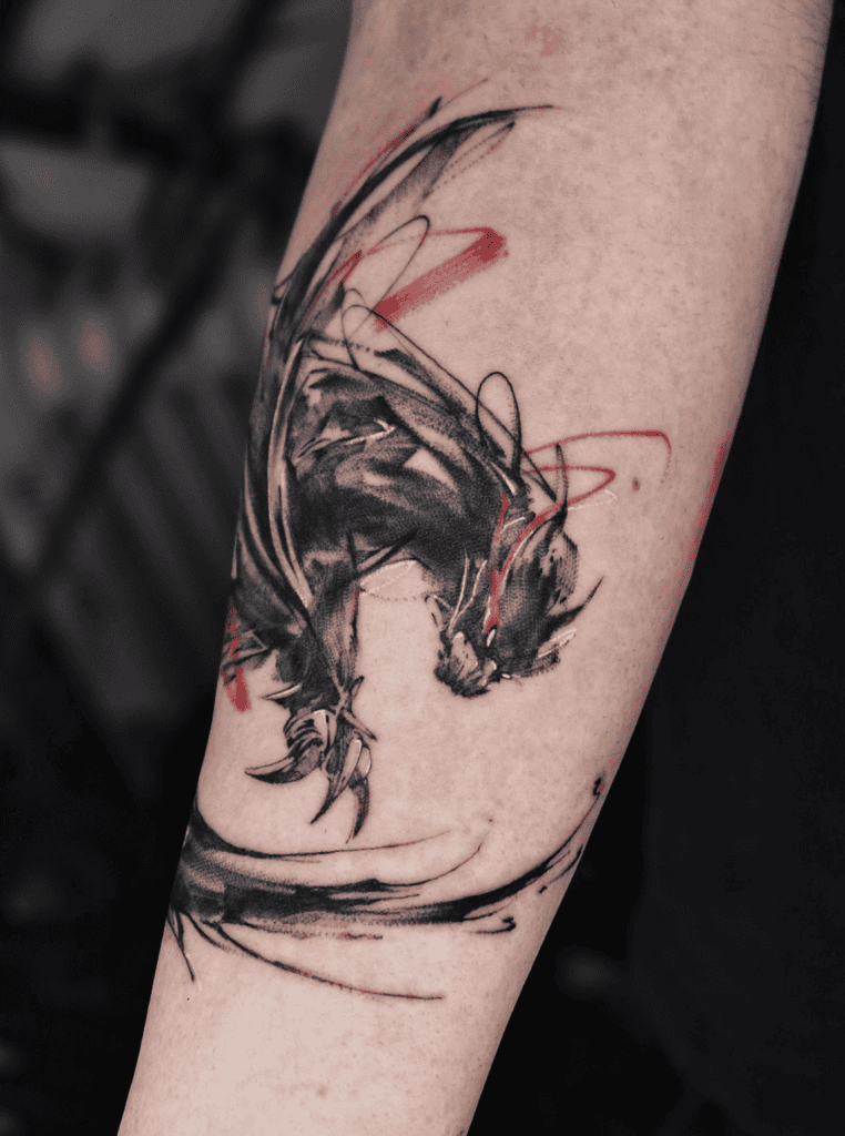 Nargacuga Black Monster Hunter Tattoo