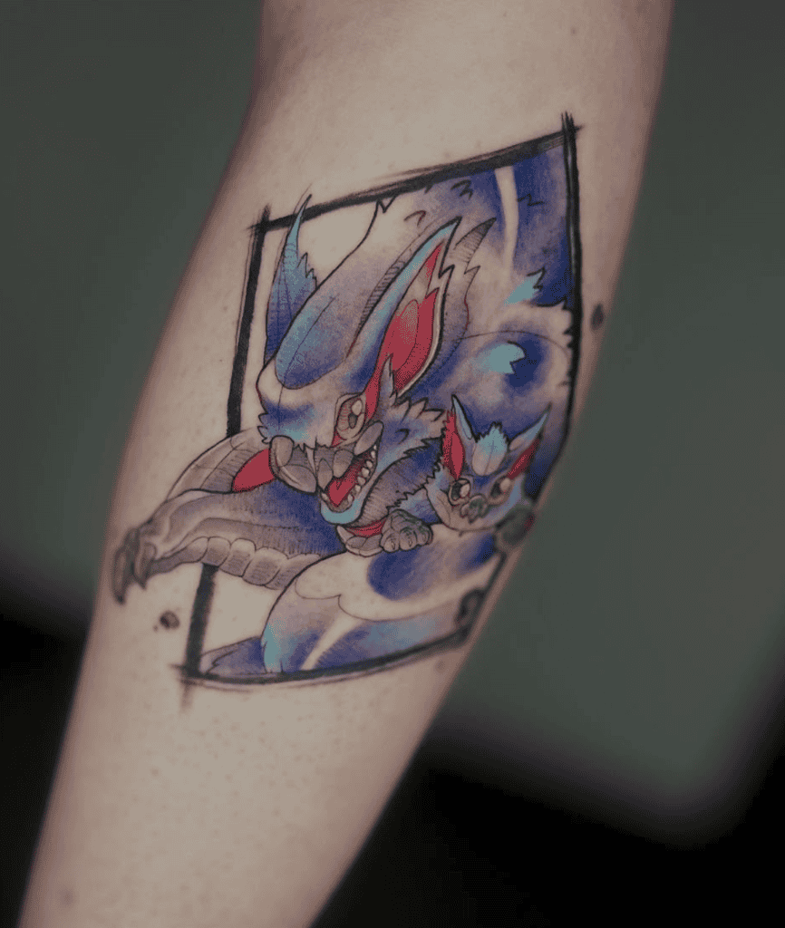 Nargacuga Frame Monster Hunter Tattoo