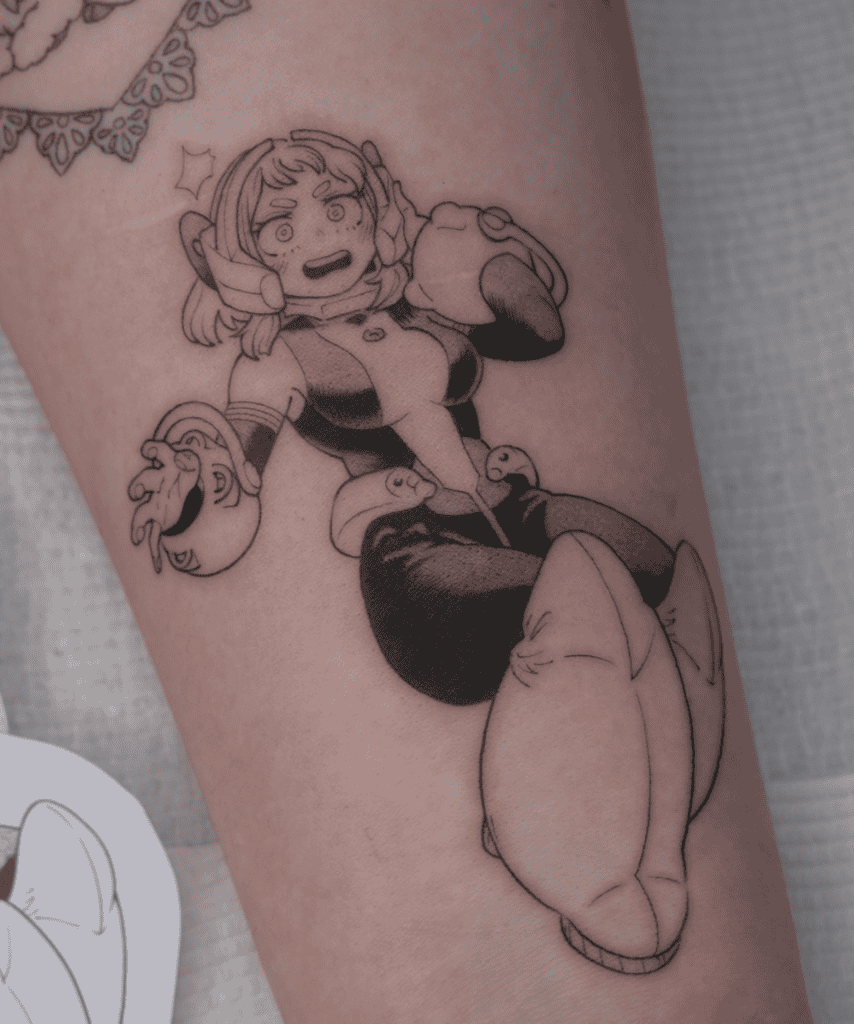 Ochaco Uraraka Shocked My Hero Academia Tattoo