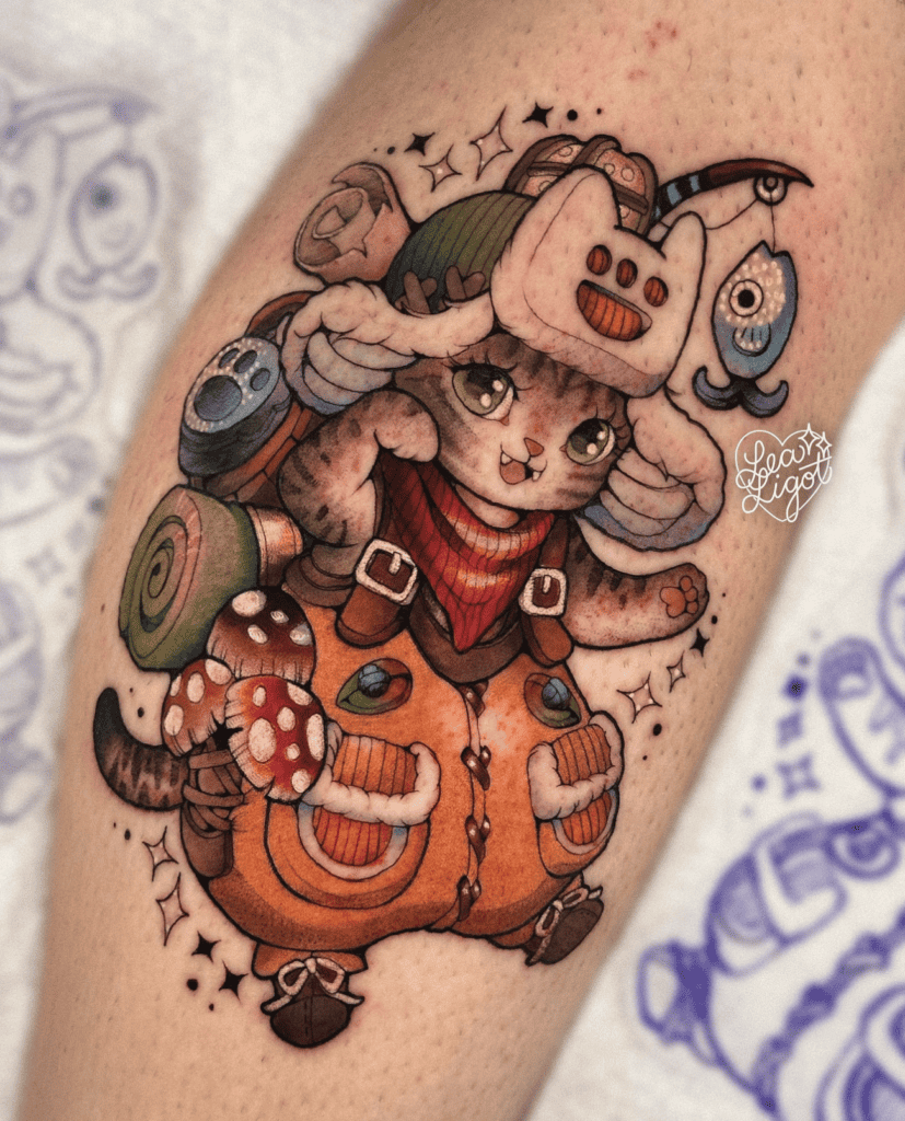 Palico Cute Monster Hunter Tattoo