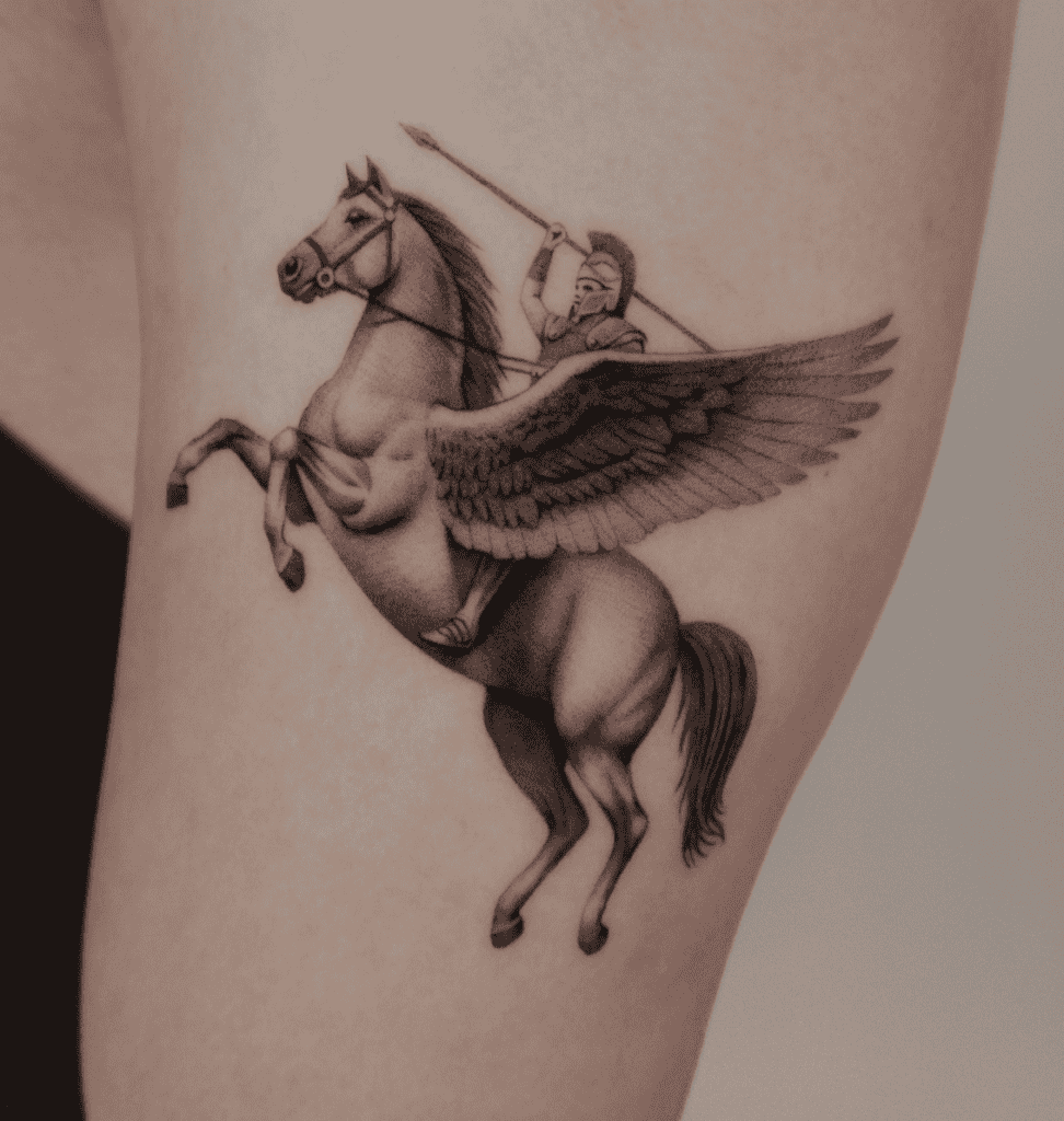 Pegasus Attack Horse Tattoo