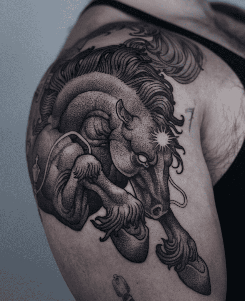 Percheron Horse Tattoo
