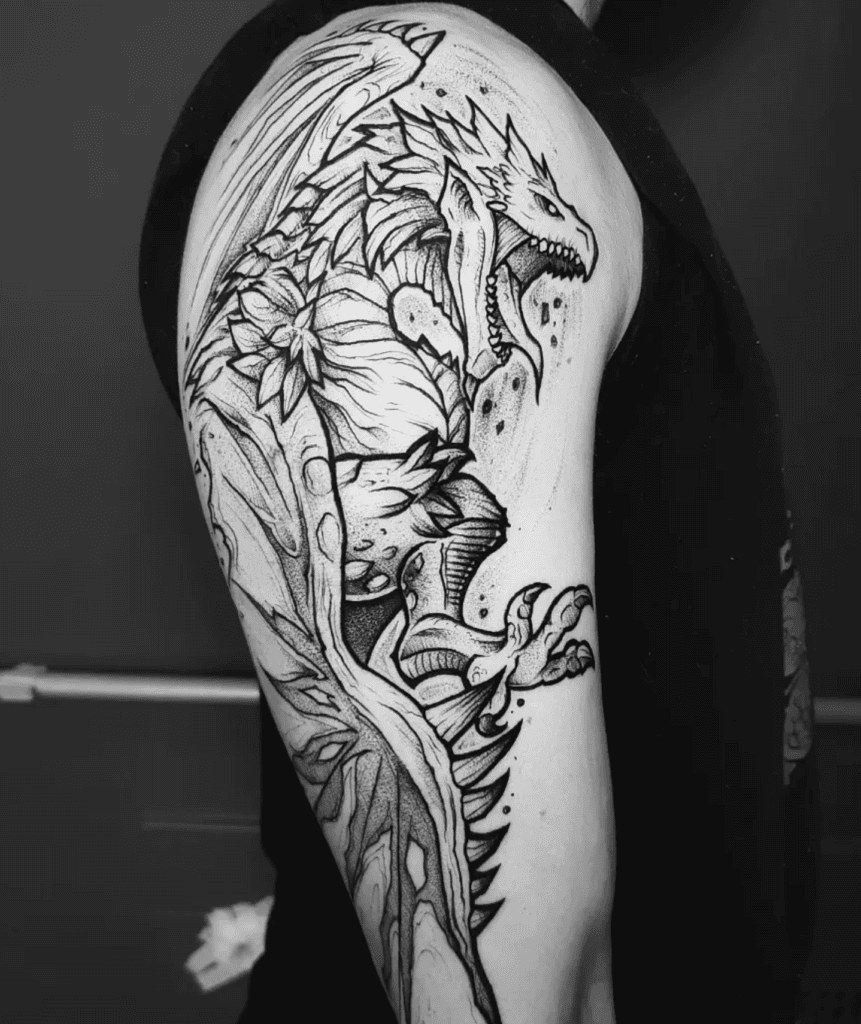Rathalos Angry Monster Hunter Tattoo