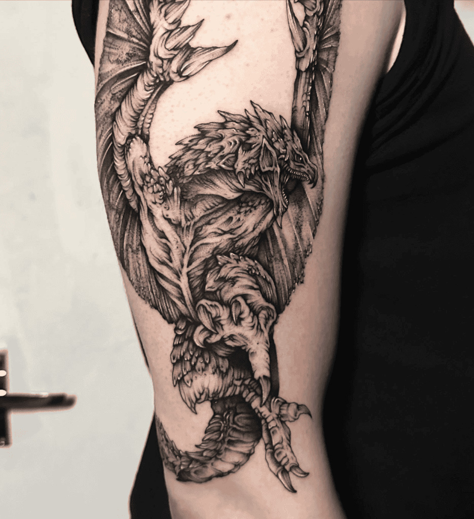 Rathalos Fly Monster Hunter Tattoo