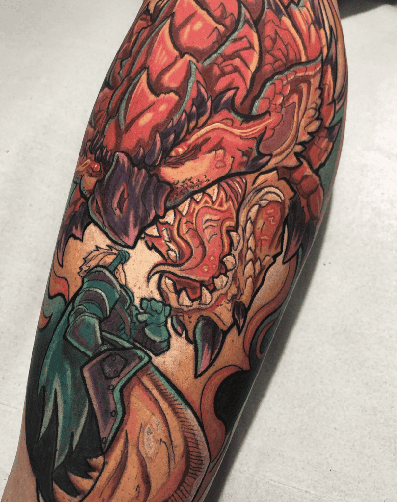 Rathalos Hunt Monster Hunter Tattoo