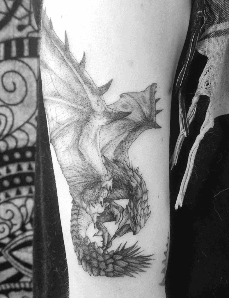 Rathian Attack Monster Hunter Tattoo