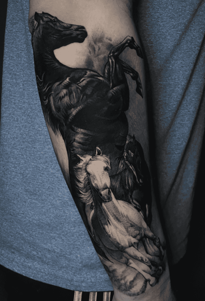 Thoroughbred Rear Horse Tattoo