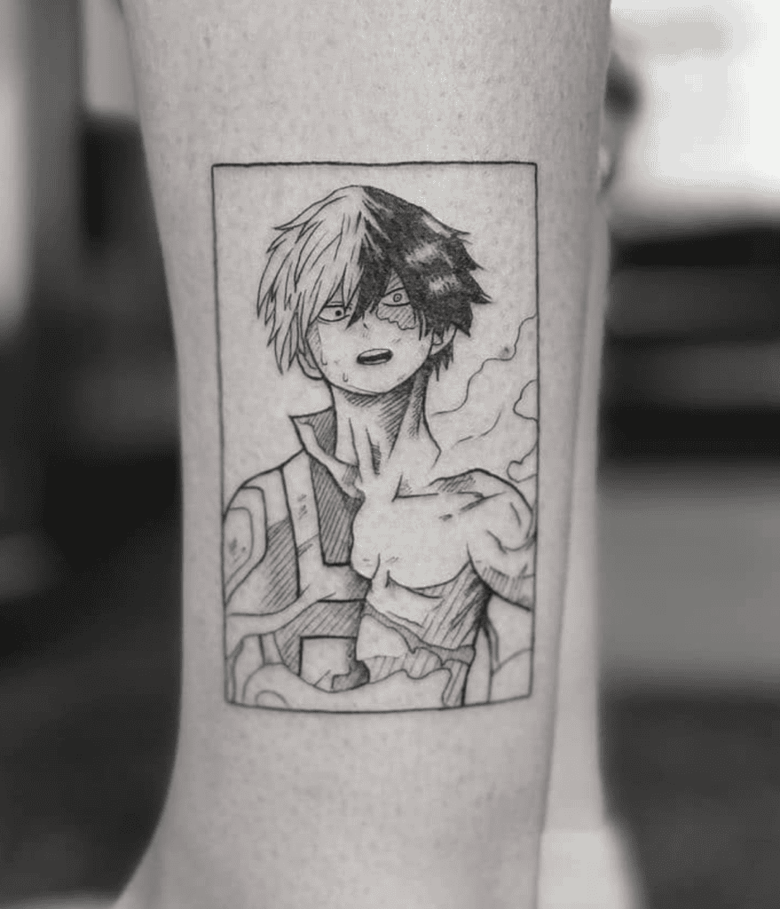 Todoroki Frame Shoto My Hero Academia Tattoo