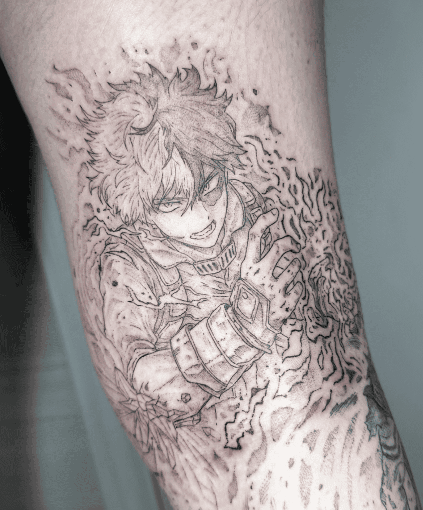 Todoroki Shoto Fire My Hero Academia Tattoo