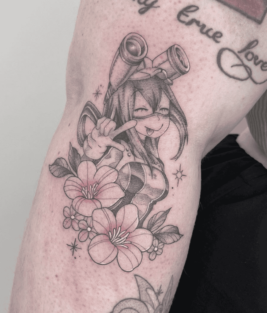 Tsuyu Asui Flower My Hero Academia Tattoo