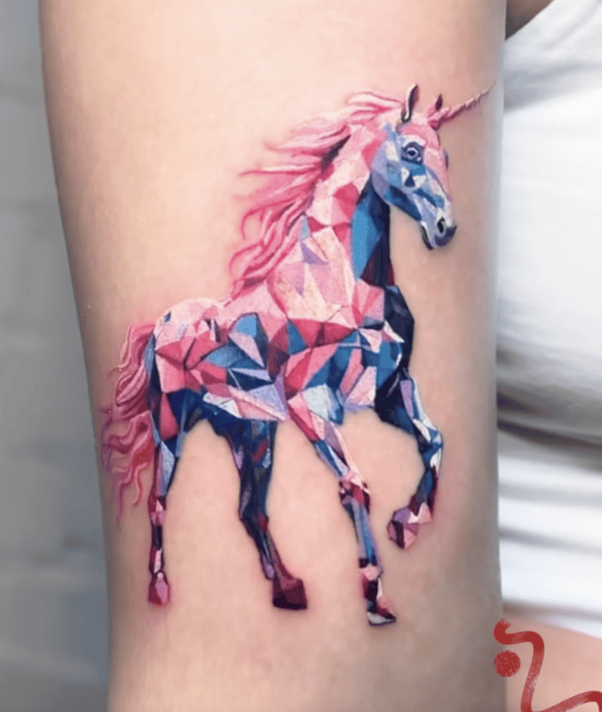 Unicorn Diamond Horse Tattoo
