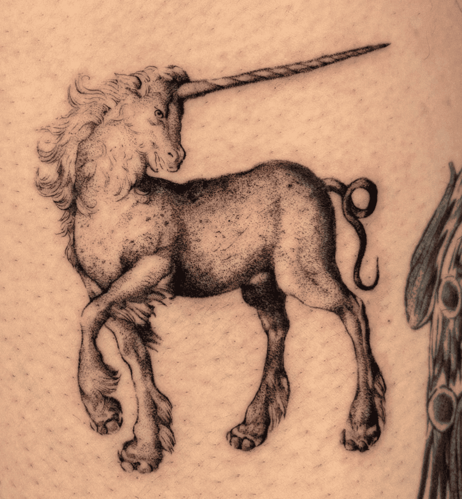 Unicorn Long Horn Horse Tattoo