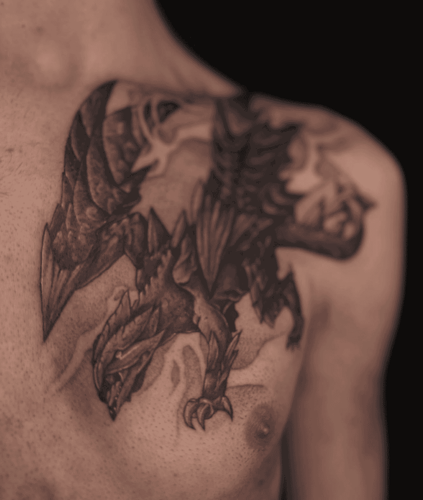 Valstrax Monster Hunter Tattoo
