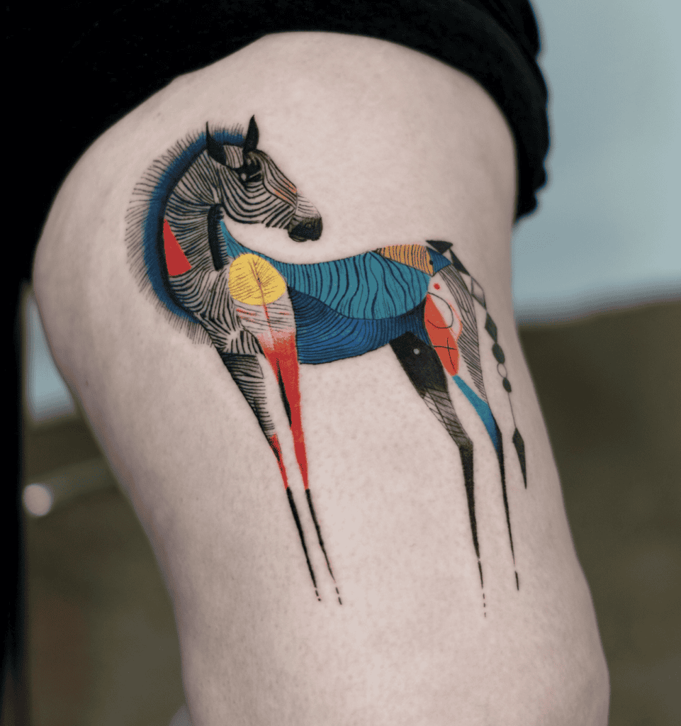 Zebra Artistic Tattoo