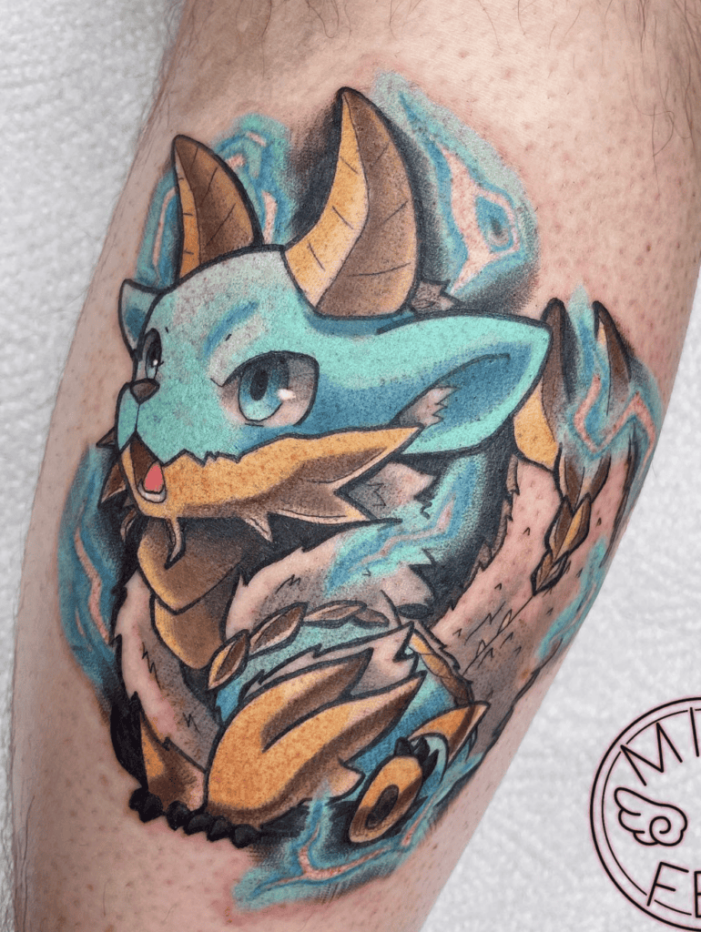 Zinogre Cute Monster Hunter Tattoo
