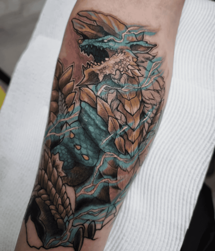 Zinogre Lightning Monster Hunter Tattoo